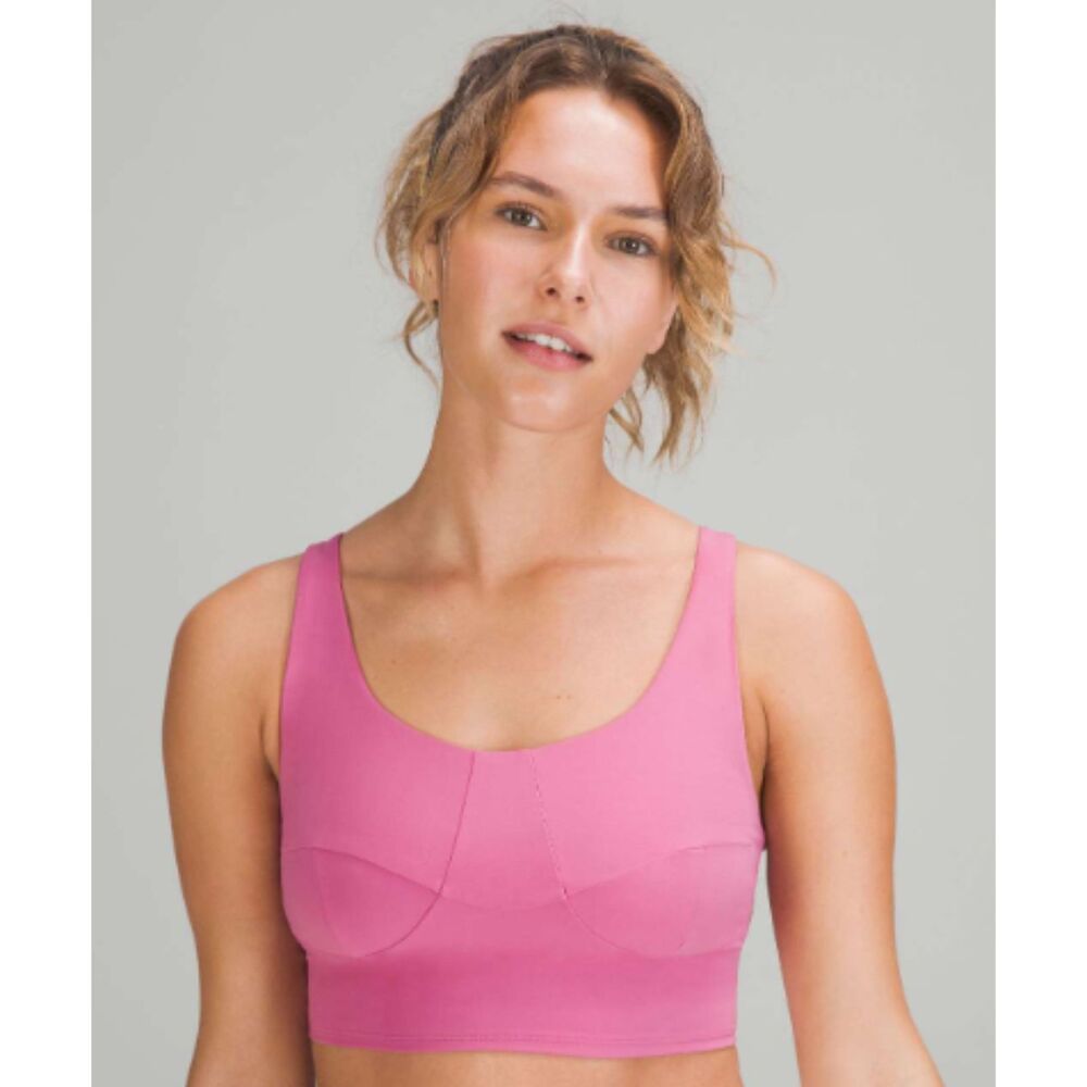 Lululemon Nulu Front-Darting Yoga Bra Pink Blossom 6